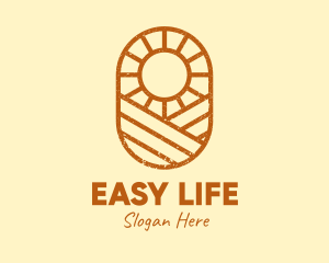 Rustic Farm Sun logo design