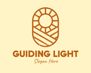 Rustic Farm Sun logo design