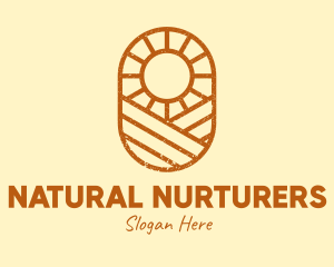 Rustic Farm Sun logo design