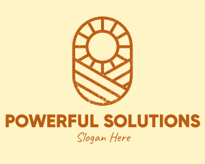 Rustic Farm Sun logo design