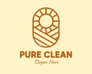 Rustic Farm Sun logo design