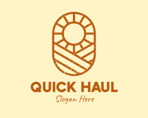 Rustic Farm Sun logo design