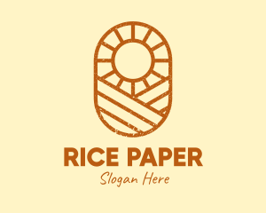 Rustic Farm Sun logo design