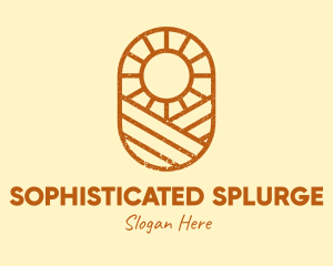 Rustic Farm Sun logo design