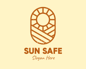 Rustic Farm Sun logo design