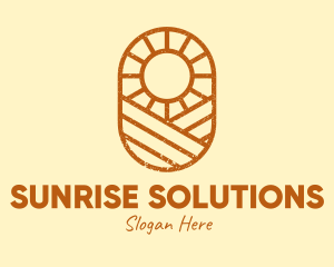 Rustic Farm Sun logo design
