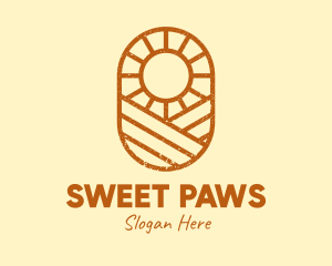 Rustic Farm Sun logo design