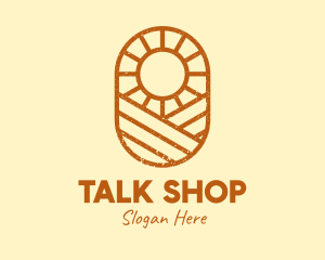 Rustic Farm Sun logo design