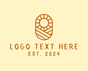 Rustic Farm Sun logo design