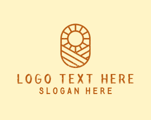 Rustic Farm Sun Logo