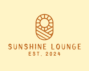 Rustic Farm Sun logo design