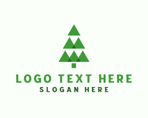 Geometric Christmas Tree  logo