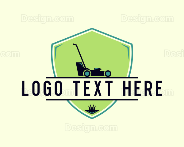 Landscaping Lawn Mower Logo