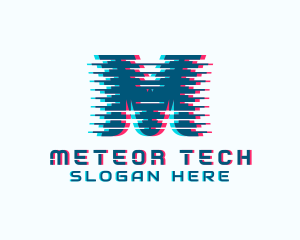 Digital Tech Letter M logo design