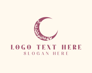 Boho Floral Crescent logo