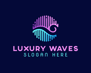 Audio Ocean Wave logo design