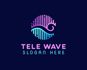 Audio Ocean Wave logo design