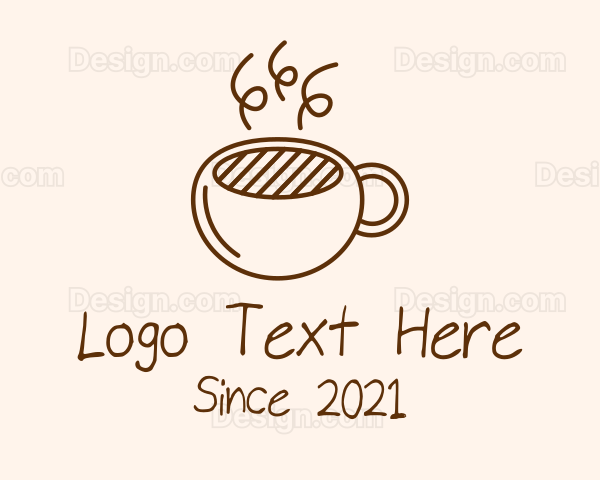 Brown Cappuccino Coffee Logo