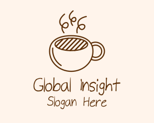 Brown Cappuccino Coffee Logo