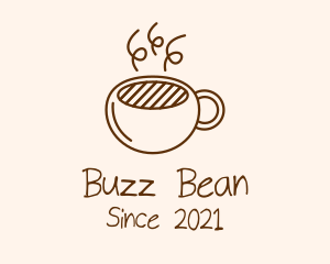 Brown Cappuccino Coffee logo design