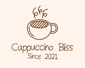 Brown Cappuccino Coffee logo