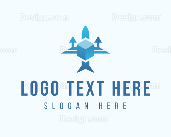 Airplane Package Logistics Logo