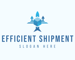 Airplane Package Logistics logo design