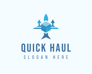 Airplane Package Logistics logo design