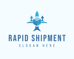 Airplane Package Logistics logo design