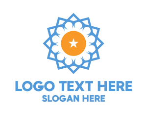 Blue Star Flower logo