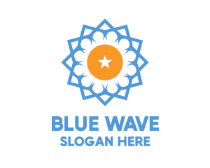 Blue Star Flower logo