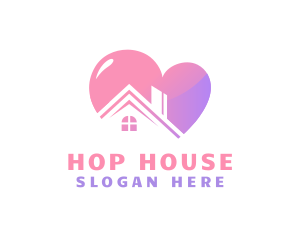 House Heart  Property logo design