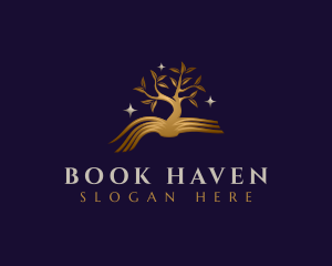 Tree Reading Book  logo design