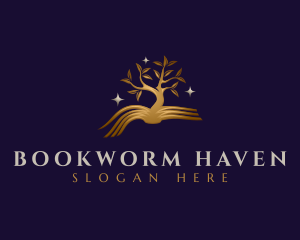 Tree Reading Book  logo design