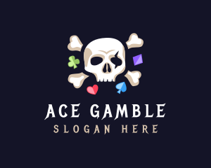 Skull Gaming Gambling logo design