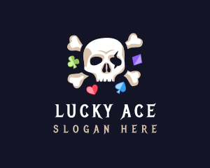 Skull Gaming Gambling logo design