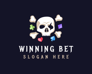 Skull Gaming Gambling logo design