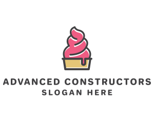 Strawberry Yogurt Dessert logo design