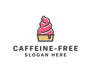 Strawberry Yogurt Dessert logo design