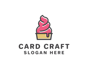 Strawberry Yogurt Dessert logo design