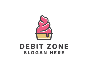 Strawberry Yogurt Dessert logo design