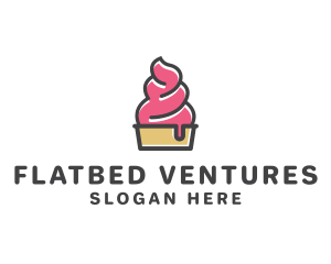 Strawberry Yogurt Dessert logo design