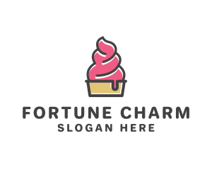 Strawberry Yogurt Dessert logo design