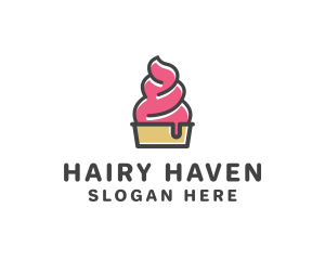 Strawberry Yogurt Dessert logo design