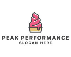 Strawberry Yogurt Dessert logo design