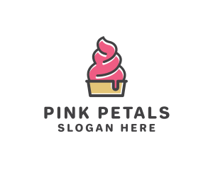 Strawberry Yogurt Dessert logo design