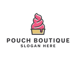 Strawberry Yogurt Dessert logo design