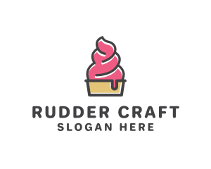 Strawberry Yogurt Dessert logo design