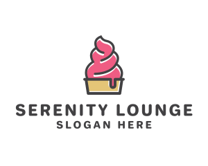 Strawberry Yogurt Dessert logo design