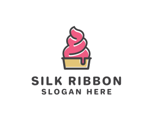 Strawberry Yogurt Dessert logo design